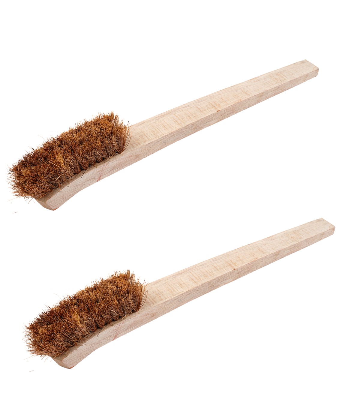 Natural Coir Bristle Hockey Toilet Brush - Eco-Friendly Cleaning for a Sparkling Bathroom – 20 inches (pack of 2)