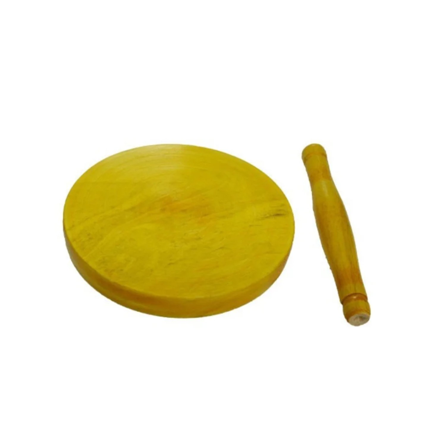 Play dough roller - Yellow Wooden Kitchen Item Rolling Pin Board Roti Maker Toy For Kids & Toddlers