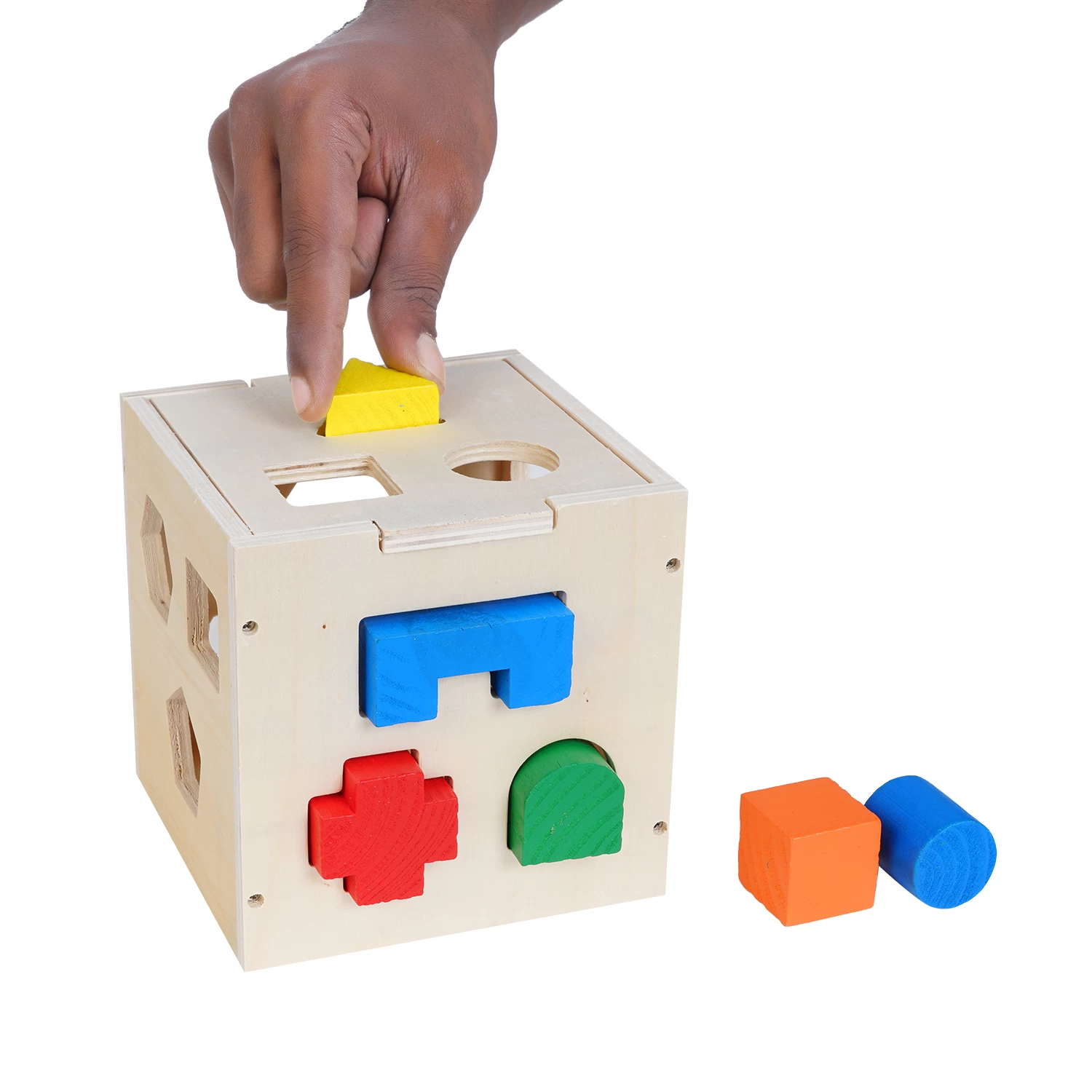 Wooden Shape Sorting Cube with 18 Shapes & Colors - Kids Activity Toys - Educational Learning Toy for Toddlers - Multicolor - Early Childhood Development - Fine Motor Skills - Cognitive Development -