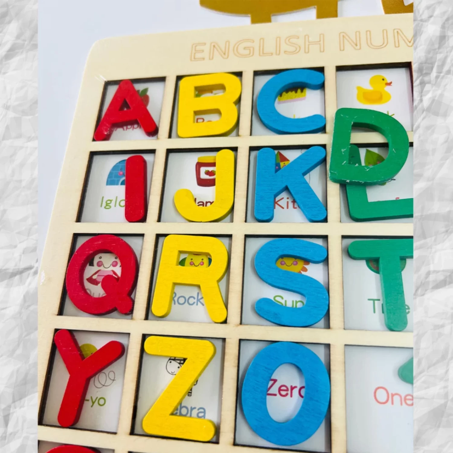 Alphabet with Flag Tray -Wooden Alphabets Flags Board, World maps, Alphabets for Kids and Toddlers Board