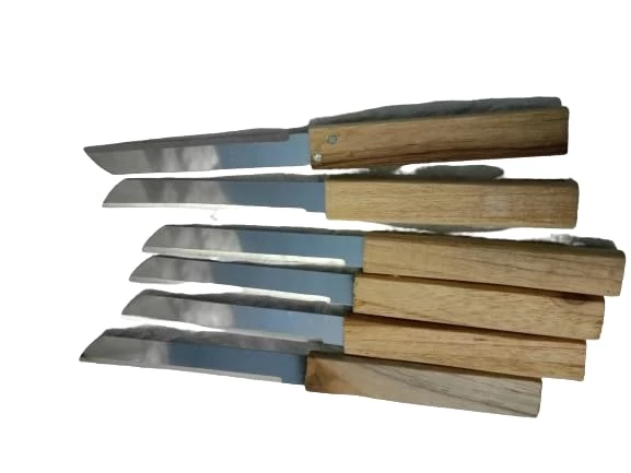 simsnura Wood Handle Kitchen Knife - Handmade Kitchen Knife - Urukku Kathi - Vegetable Knife - Knife with Wood Handle - Knife for Vegetable Cutting – Multipurpose(8 inch) - Pack of 6