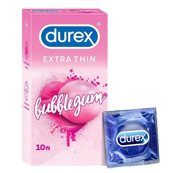 Durex Extra thin Bubblegum Flavoured Condoms For Men- 10s