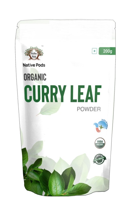 Native Pods Organic Curry Leave Powder - Curry Powder / Curry Leaves Powder - Kadi Patta Leave, kadi patta powder, Karuvepillai Powder