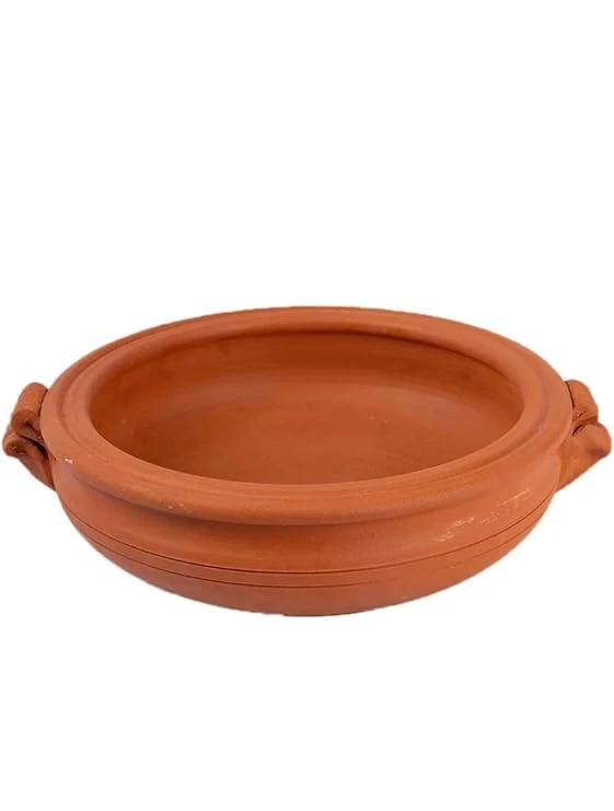 AREMBI Handmade Terracotta Urli Bowl, Brown Decorative Bowl for Floating Flowers, Traditional Urali for Home Festive Decor