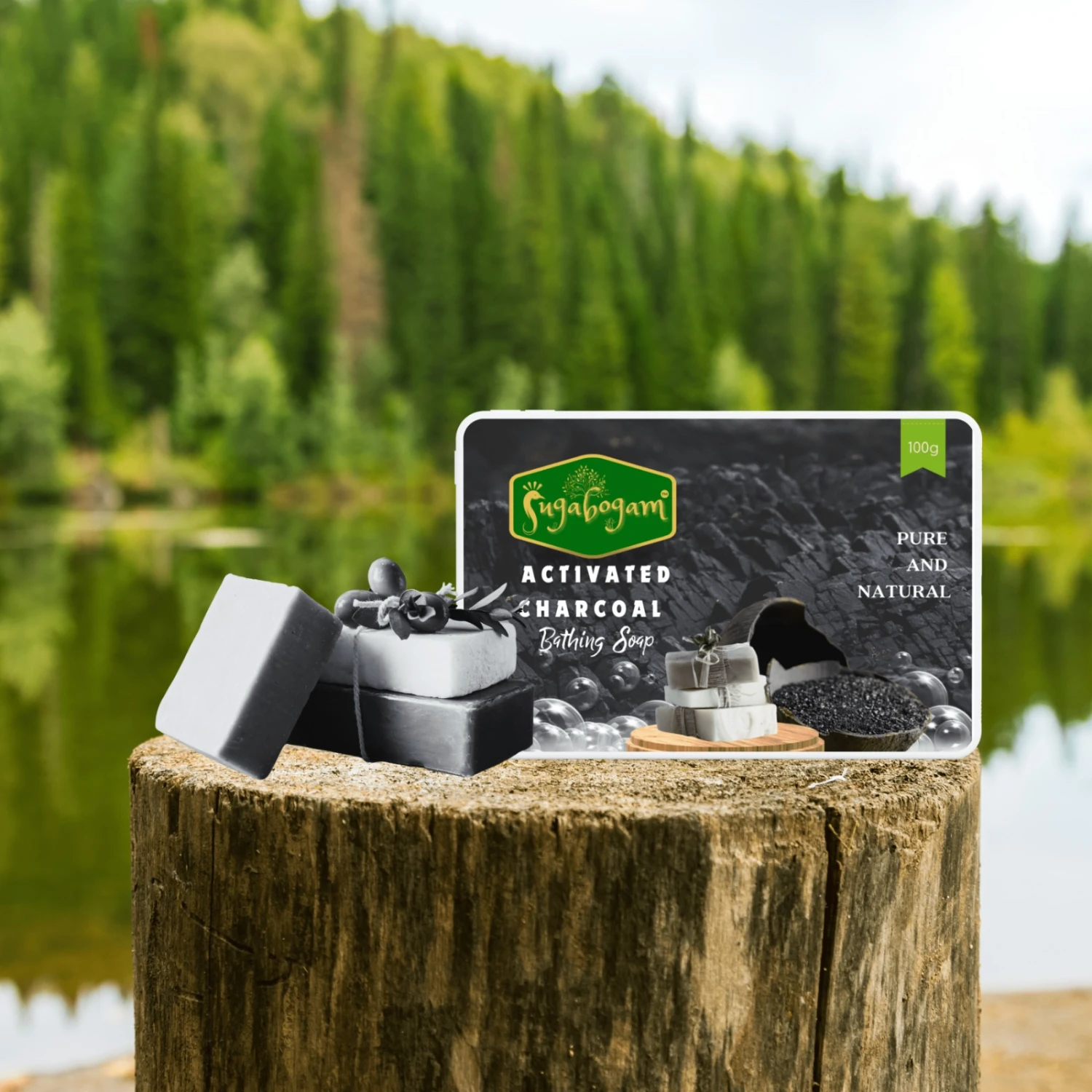 Activated Charcoal Soap - 100g - pack of 4