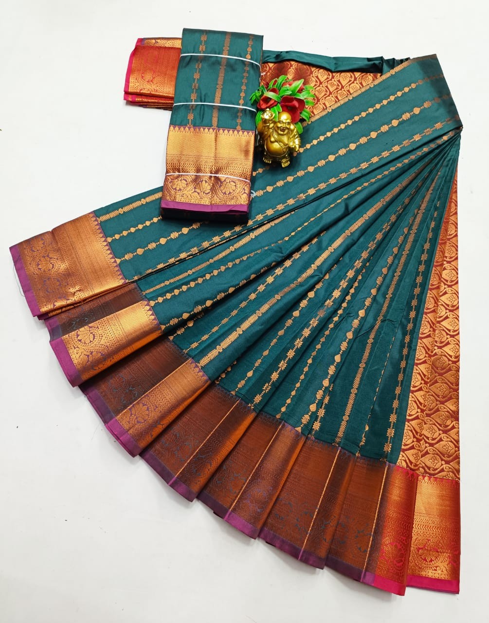 Kanchipuram semi Soft silk model sarees.