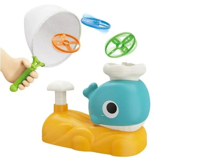 Uyir Mei Whale Frisbee Toy Whale Launcher Flying Disc Outdoor Toys for Kids Flying Saucer Launch
