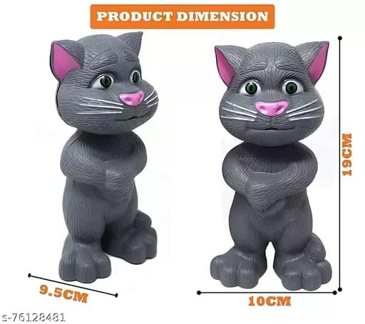 Talking Tom Intelligent with Wonderful Voice Recording, Musical for Kids Toys ( Colour White and Grey)