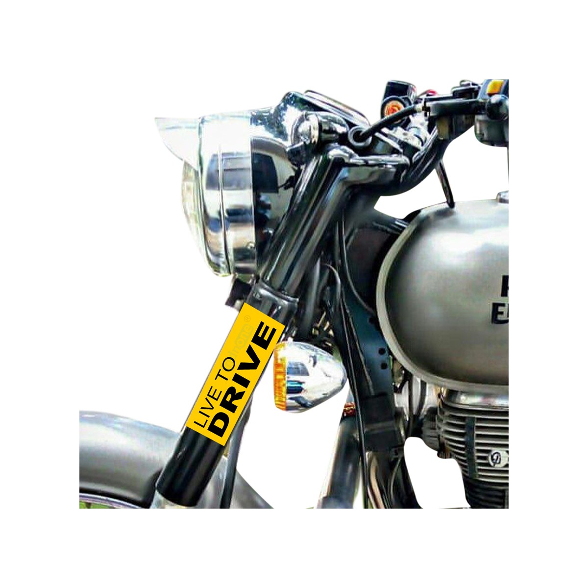 indnone® Live to Drive Logo Sticker for Bike| Sticker Stylish Vinyl Decal Sticker | Standard Size Windows Side Hood Bumper