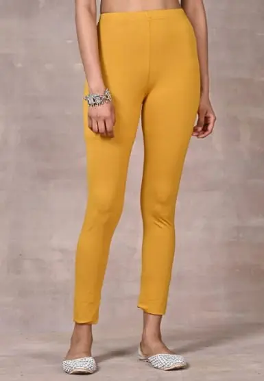 JEGGING FOR WOMEN PLAIN YELLOW