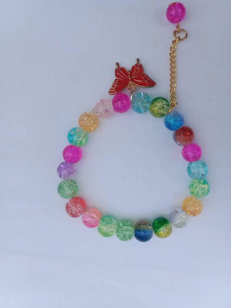 Multicolor Crystal Bracelet | Adjustable Elastic Gemstone Bracelet | Stylish & Elegant Jewelry