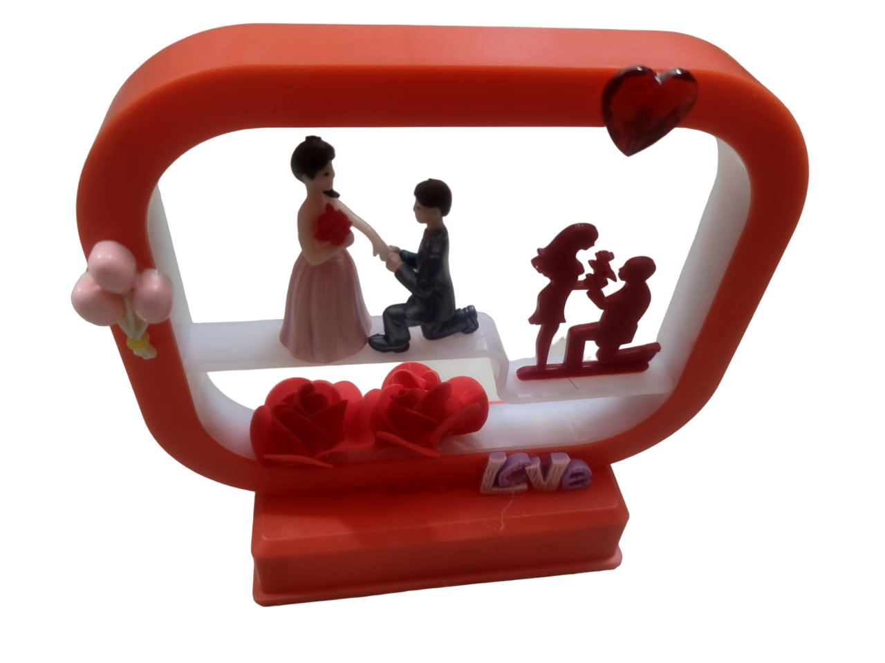 Buy Elegant Lifestyle Creative Love Couple Musical Gift Decor Anniversary  Christmas NewYear Valentines Decorative Showpiece - 18 cm (Polyresin, Red)  Online at Best Prices in India - JioMart.