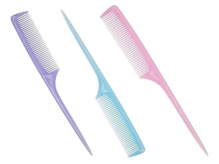 SBWC Traders Tail Comb with Medium Fine Teeth (Multicolour) For Men Women Children (pack of 2)