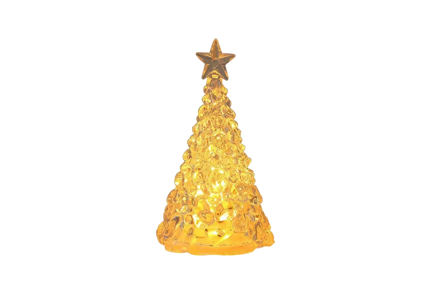 Christmas Tabletop Acrylic Christmas Tree 4 Inch Mini Christmas Tree with Lights | Crystal Christmas Tree for Table | Light for Balcony,Room,Birthday,Wedding,Christmas Decoration