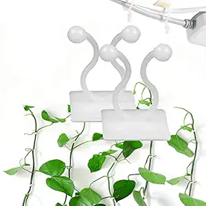 Plant Climbing Wall Fixture Clip Self-Adhesive Hook (100 Pcs Set)