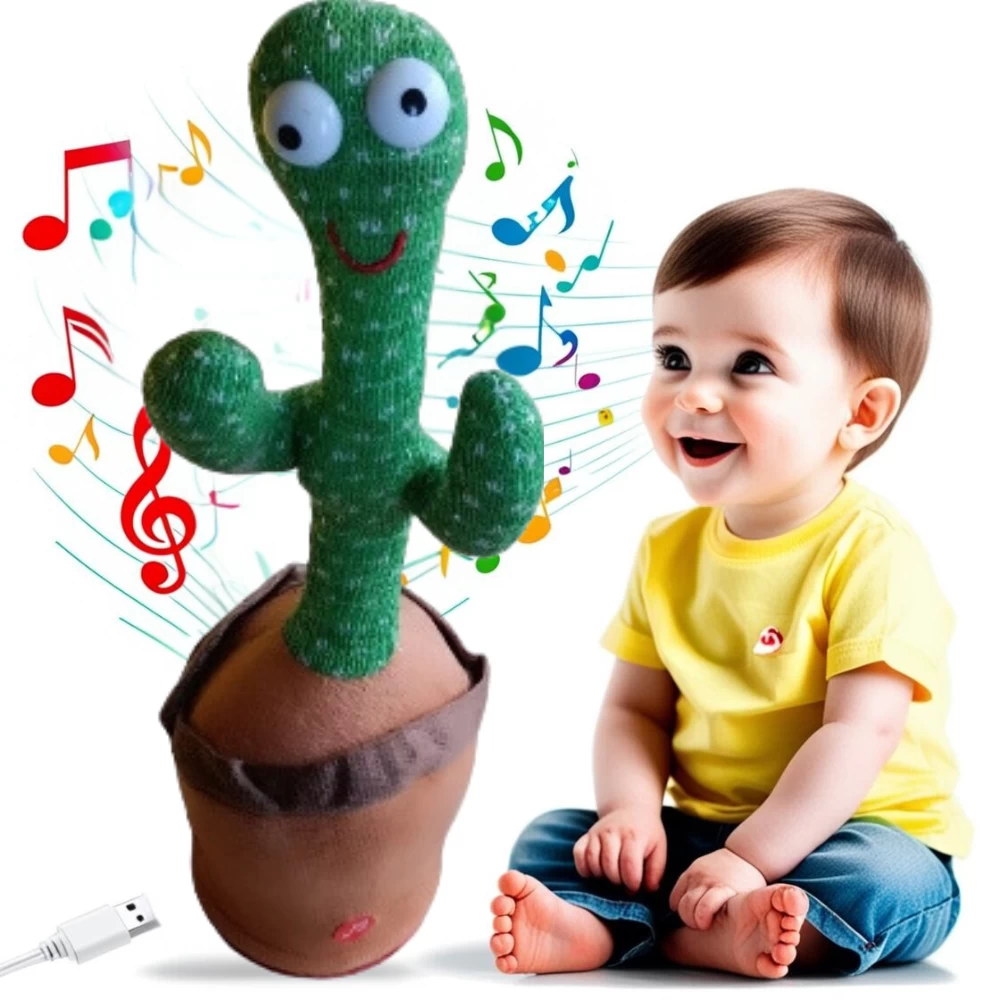 Talking Cactus Toy | Rechargeable | Interactive, Singing & Dancing Fun for Kids