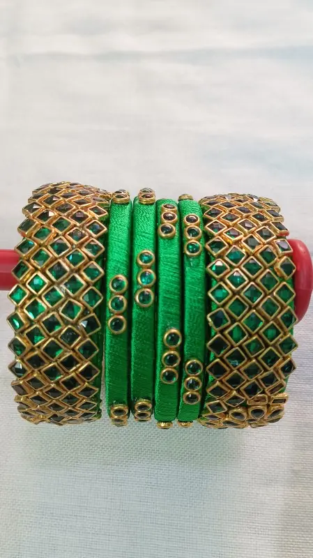 Fancy Silk Thread Bangles: Add a Touch of Elegance to Your Look