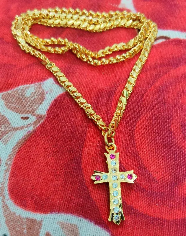 Traditional Impon Christian Dollar Chain 24 Inch for Men &Womens