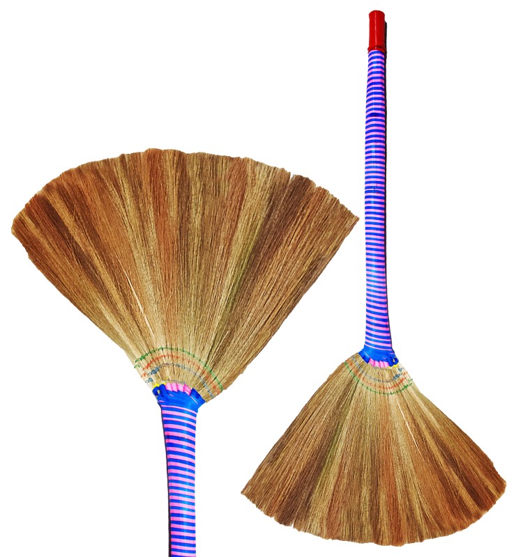 MS Diamond Burma Broom, Less Dust, Long Handle Broomstick for Floor Cleaning Grass Wgt-200g