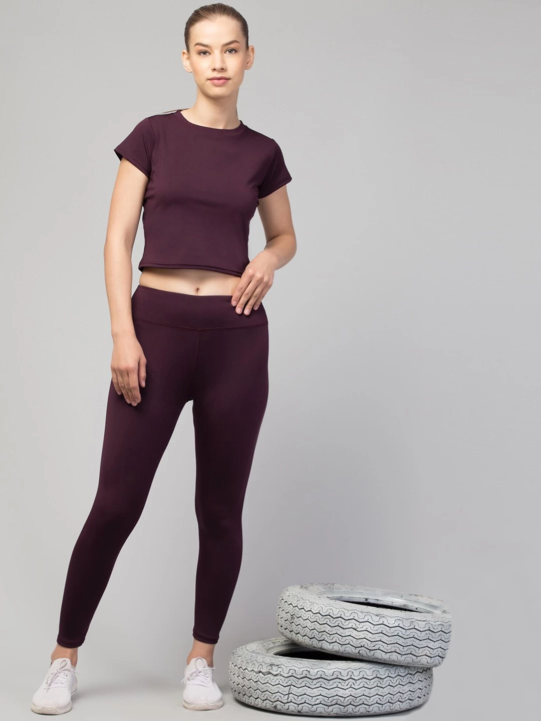 Latest Stylish High GSM Women Active Wear/Plain Gym Tights/Solid Yoga Pant For Women's & Girls