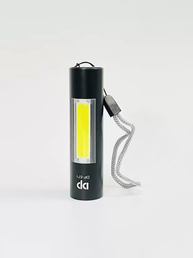 Dp 571 (Rechargeable Led Metal Torch) Torch (Black : Rechargeable)