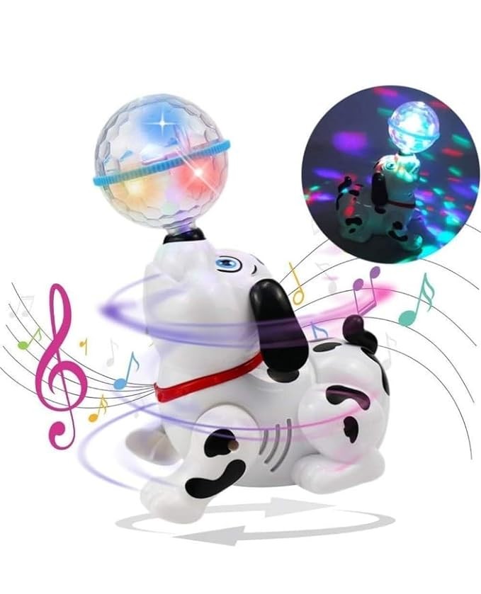 Dancing Dog with Music, Flashing Lights - Sound & Light Toys for Small Babies | Best Gift for Toddlers