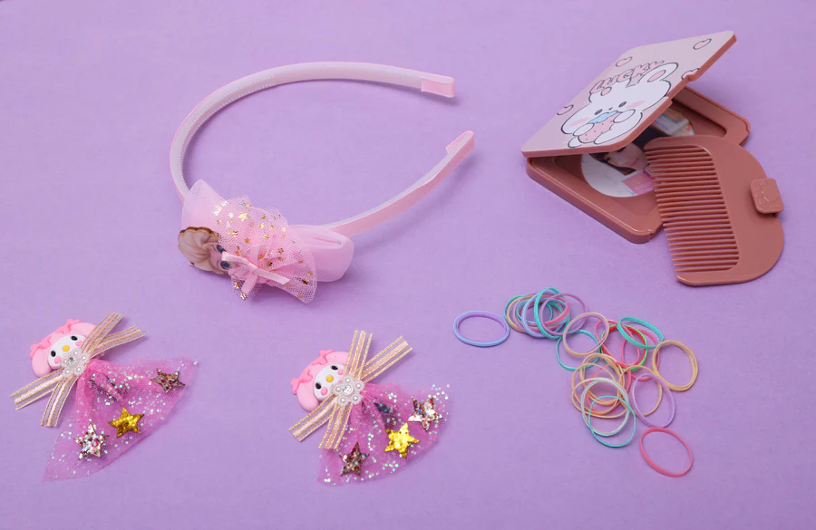 ilearnngrow Frozen Hair Accessories Set - Pastel Pink