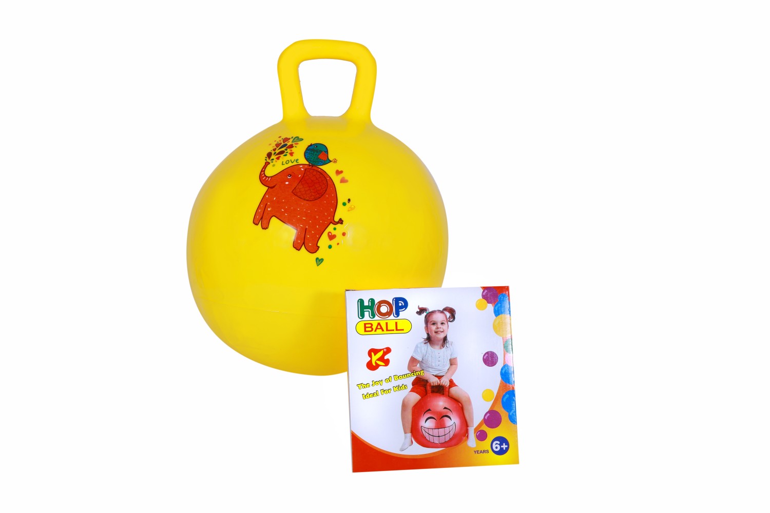 Fun and Bouncy Hop Ball for Kids - Encourage Active Play and Balance Development - Durable and Safe Exercise Toy - Perfect Gift for Children(Pump included)