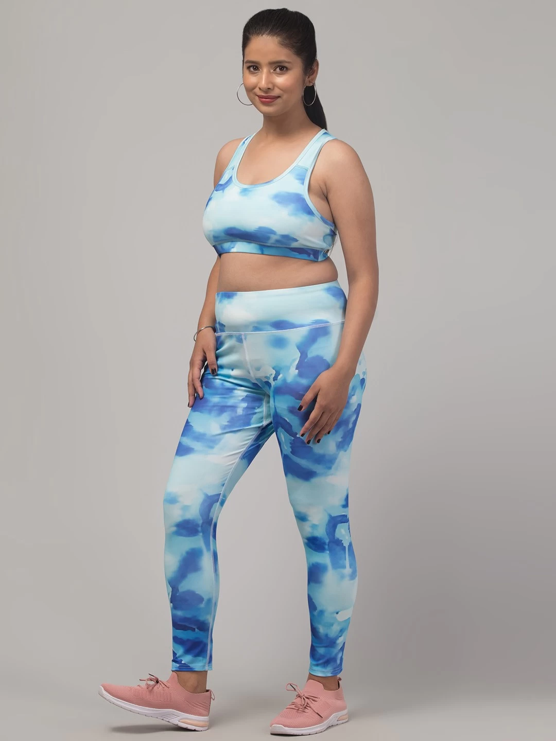 Latest Stylish High Quality Printed Sports Wear Set/Printed Gym Tights and Bra Set/Printed Yoga Wear Set For Women's & Girls