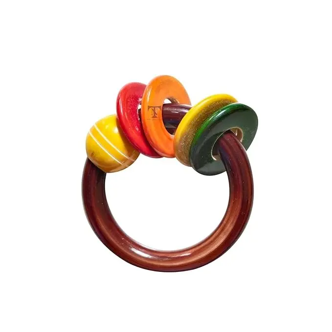 Wooden Ring Teether for New Born Babies - Baby Teethers - neem teether