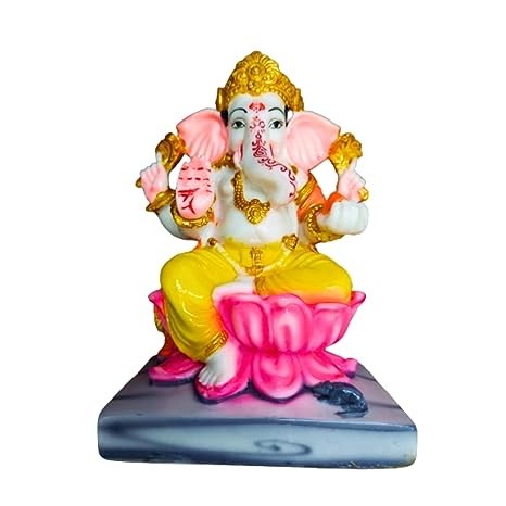 Guru Traders - Lord Ganesha Idol for Pooja Room, Home Decoration, Ganesh Statue, Gift Article, Show Piece, Decorative Show Piece, Multi Colour