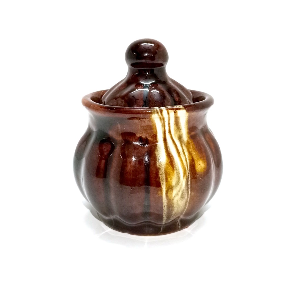 Ceramic Small Garlic Jars and Container with Lid(180ml, 4 x 4 Inches)