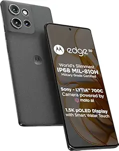 Motorola Edge 50 5G (8GB RAM + 256GB Storage) | 50MP + 13MP + 10MP | 32MP Front Camera | 5000 mAh Battery | Snapdragon 7 Gen 1 Accelerated Edition Processor (Koala Grey)