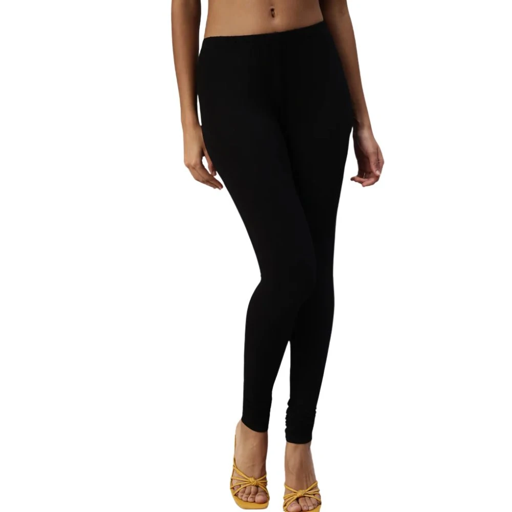 Ankle Length Leggings for Women | Skinny Fit & Mid Waist | Soft Cotton Comfort