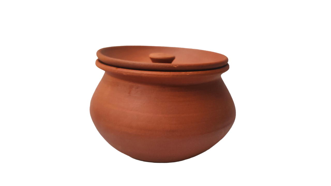BS Clay Works - Authentic Clay Curd Pot - Handmade Traditional Yogurt Maker - 1000 ML