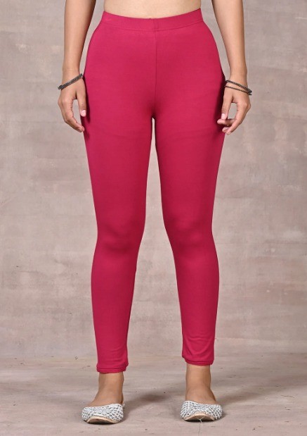 Jegging for women 100% cotton with bio wash(Pink)