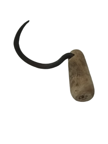 Simsnura Iron Metal LIFTING HEAVY BAG Hook  wood hand | DRAG HEAVY OBJECTS| HAMALI Hook| LIFFTING ANY HARD OBJECTS EASY| RAMOVING HARD SUBTANCES | REMOVE HEAVY STICK GUMMY THINGS 4 inch