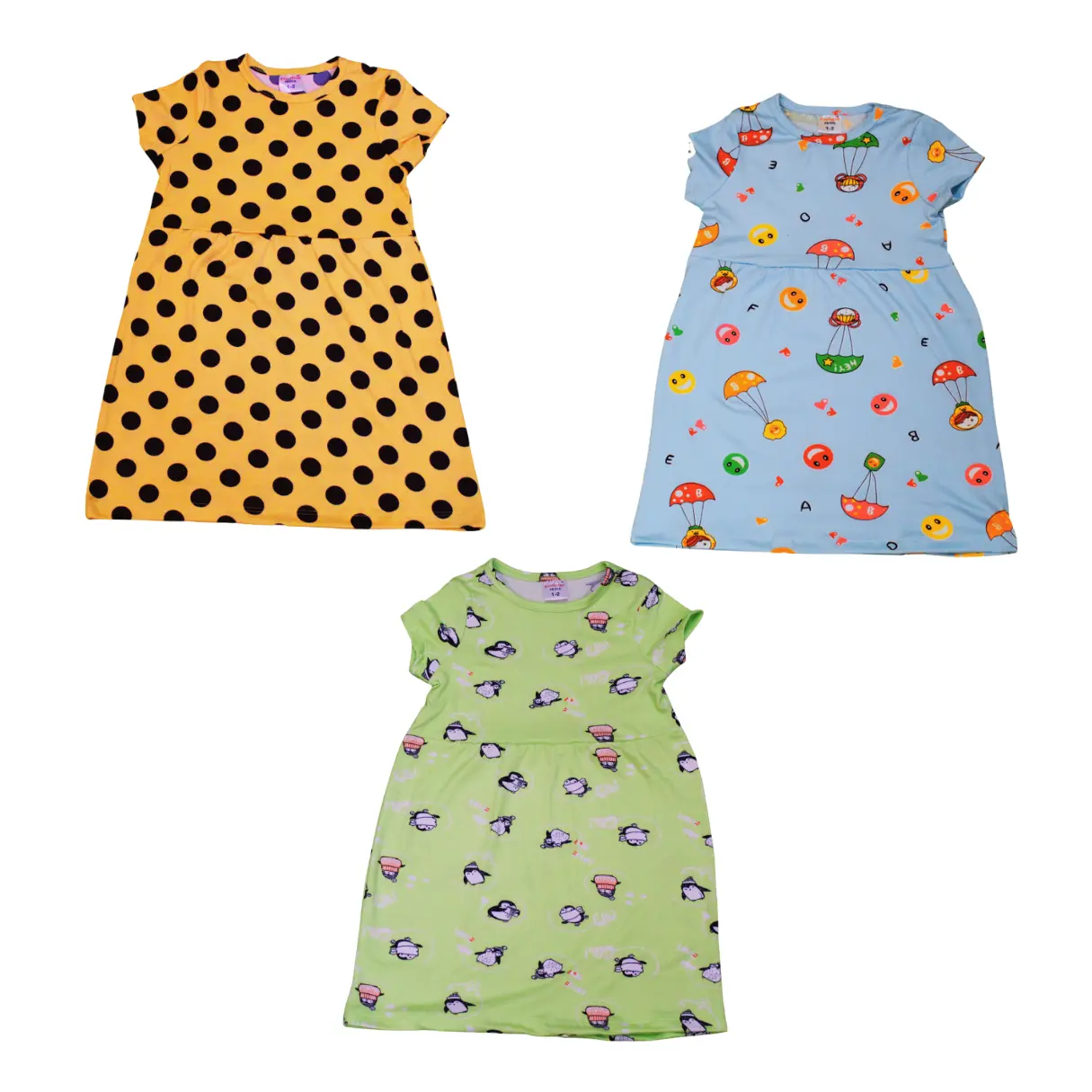 Baby Girl Regular Cotton Frock Pack of 3 Combo | Multicolour Frocks | Casual Frocks