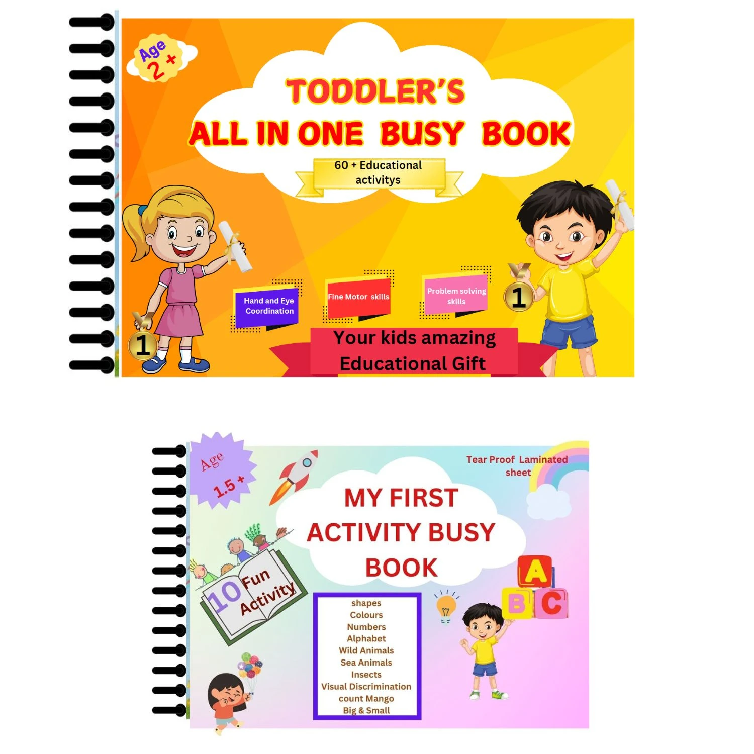 ALL IN ONE AND ENGLISH BUSY BOOK FOR KIDS