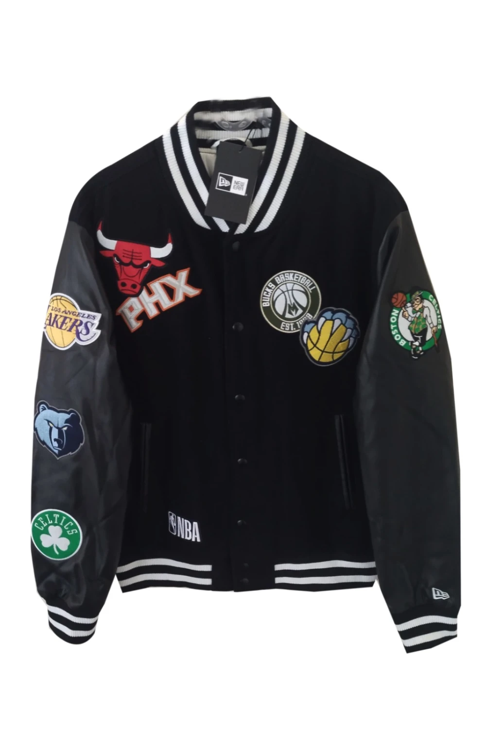 New Era NBA Multi-Team Varsity Jacket – Black | Limited Edition Streetwear