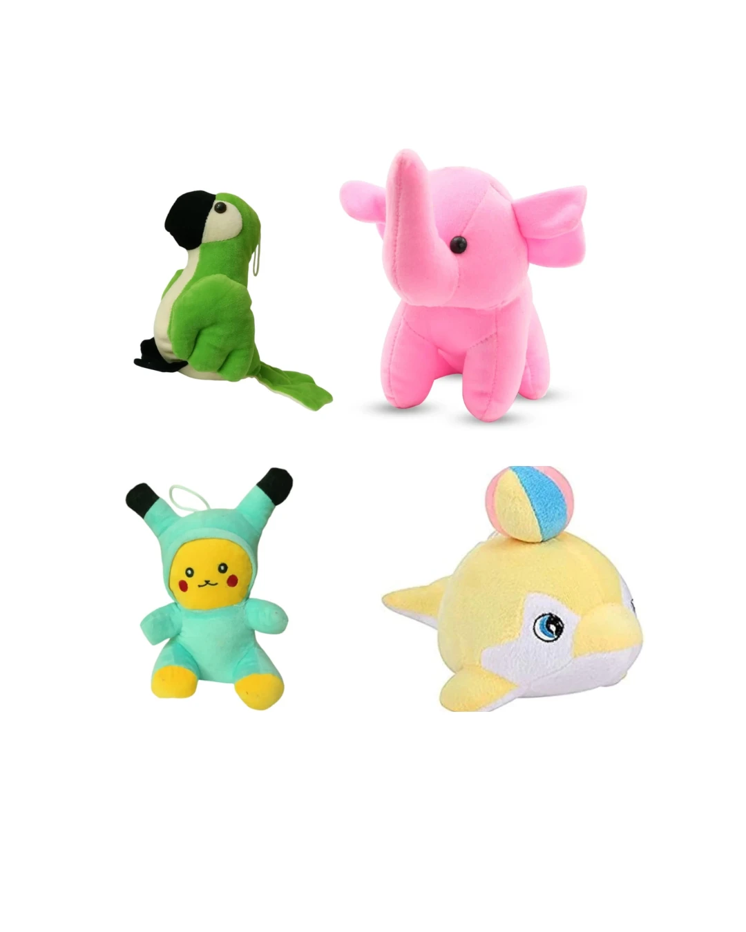 Soft Toy (Pack of 4) | Plush & Huggable Toys for Kids & Gifts