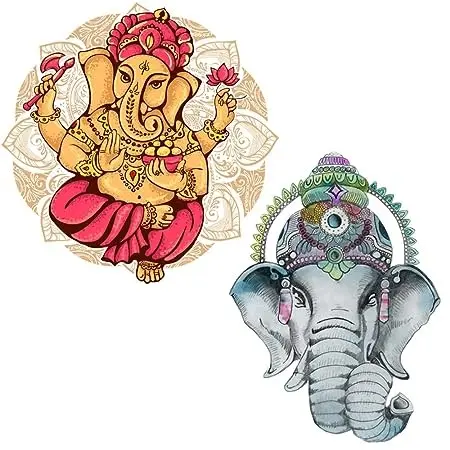 Shree Store Ganpati Ganesha Chaturbhuja God Picture for Pooja room Lord mandir | Home | Kitchen | Office | Car | Refrigerator | Almirah | Washing Machine | Divine Gift (3 x 3Inch) SSFM_0004 (3)