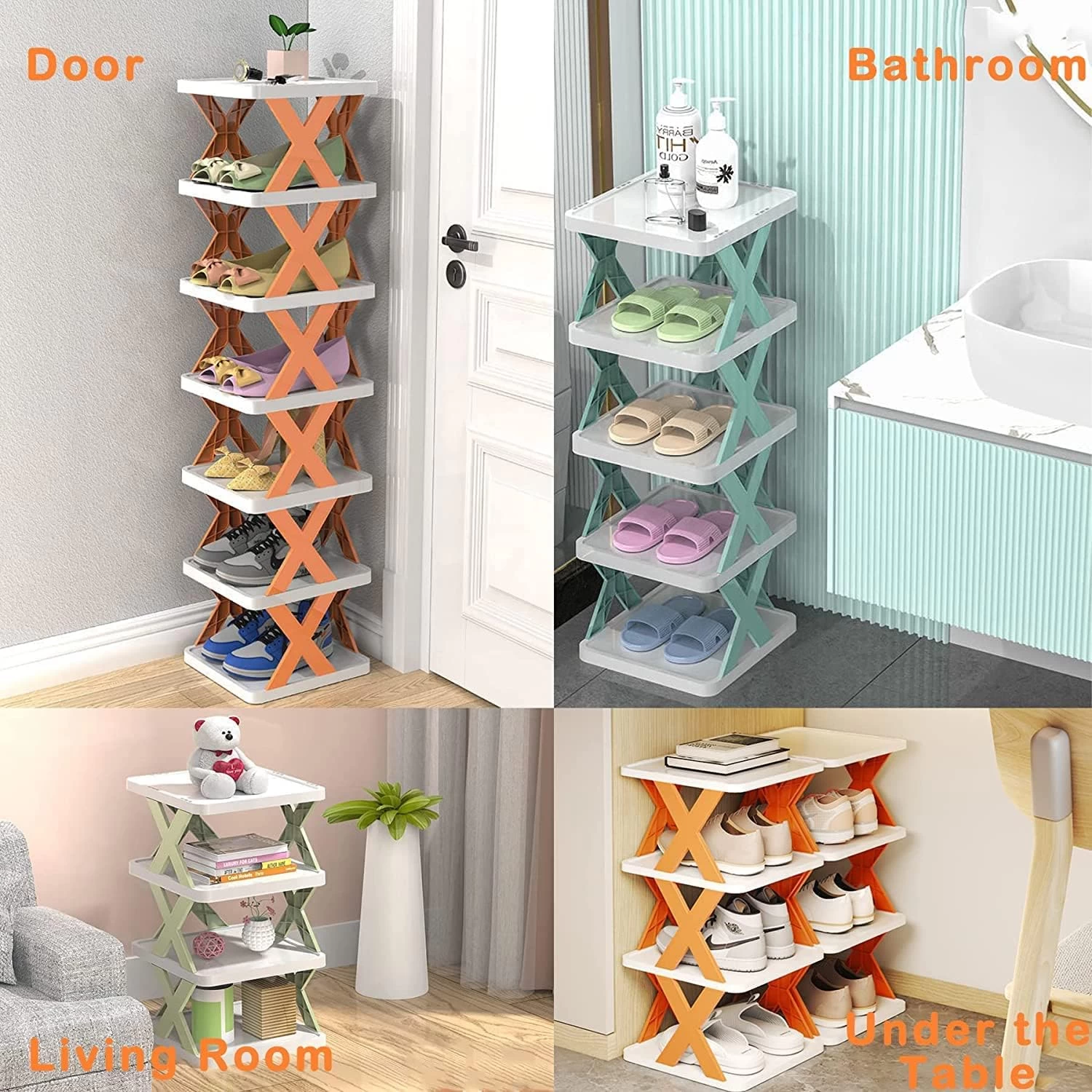 Space-saving 6-tier Shoe Rack - Foldable & Adjustable