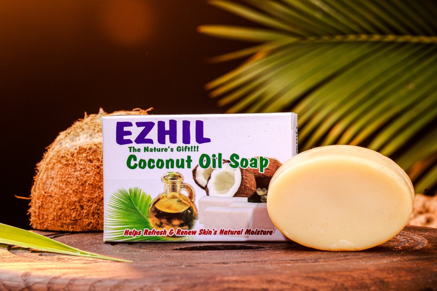 Ezhil Organic Coconut Handmade Soap(75 Gms)