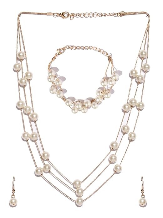 Pearl Jewellery Set for Women's Party