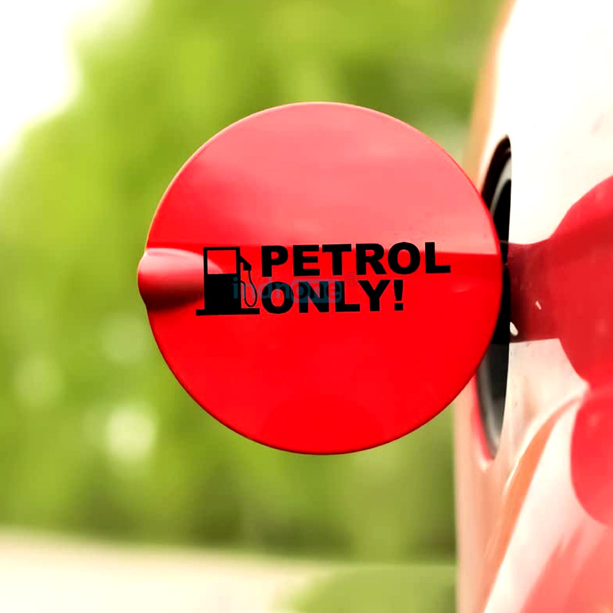 indnone®  Petrol Only Logo Sticker for Car. Car Sticker Stylish Fuel Lid | Black Color Standard Size