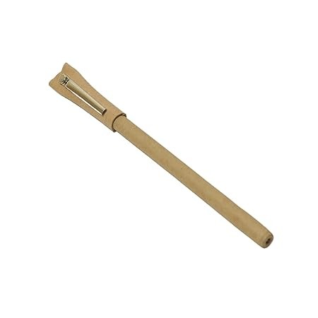 HUMAART SOCIAL ENTERPRISE® - Brown Paper plantable pen with clip and Seed Handmade Paper Pen and Pencil Products - Sustainable and Unique Writing Instruments- (Set of 10)