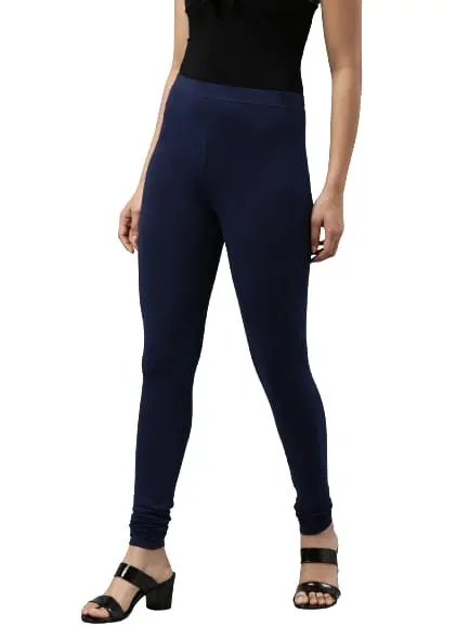 Women's Lycra Leggings for chudithar Dark Blue colours