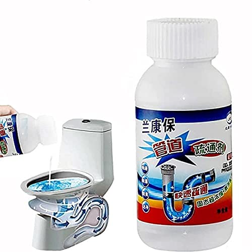 Drain Blockage Cleaner Powder Cleaning Tool, Drain Cleaner & Clog, Automatic Toilet Blockage Cleaner, Unclogs Pipe Dredging Agent Sink Drain Cleaner for Kitchen Toilet Pack of 2 (110 Gms)