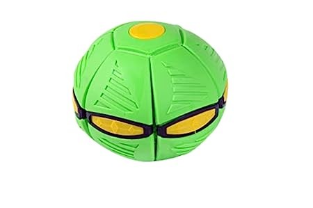 Flying Saucer Ball, Enchantment Ball, Frisbee Twisting Ball, Distortion Light UFO, Deformity Sorcery Football Level Toss Ball, with Drove Light Flying Toys Parent-Youngster Toy (green)